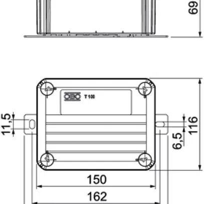 Boîte de dérivation Bettermann E30-E90 non équipée 150×116×67mm or 