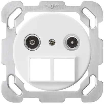 Prise multimédia ENC basico TV-R montage B 10.5dB 2GHz blanc 