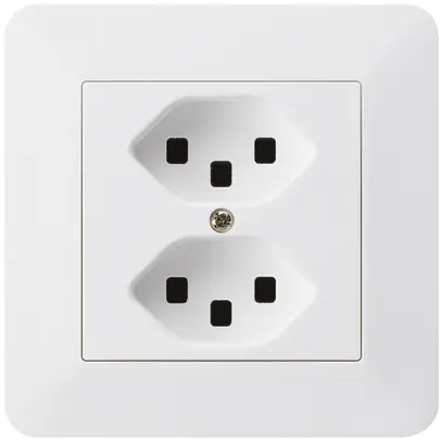 Presa INC kallysto.trend 2×T23 bianco con morsetti ad innesto 