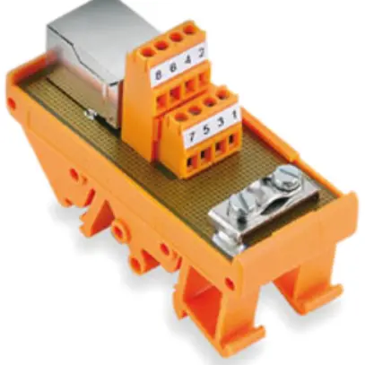 Module de transfert avec borne Weidmüller RS RJ45 8L 3.5mm connexion à vis 