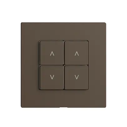 Station secondaire 2K/4T pour interrupteur stores Edue Wiser coffee 