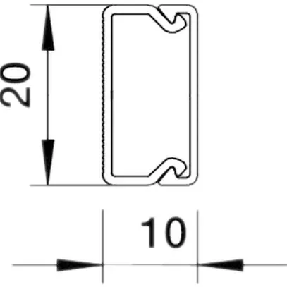 Installationskanal Bettermann WDK 10×20×2000mm reinweiss 