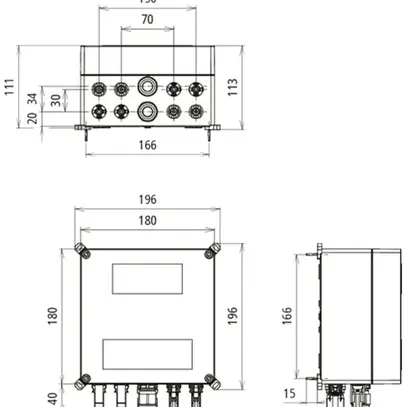 Scatola di raccordo generatore DEHN/elvatec SE DCU 2 YPV 1100 2M 1S original MC4 