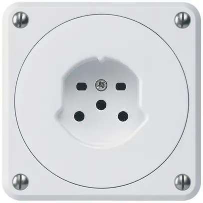 Presa INC robusto tipo 15 bianco senza copercchio per combinazione 