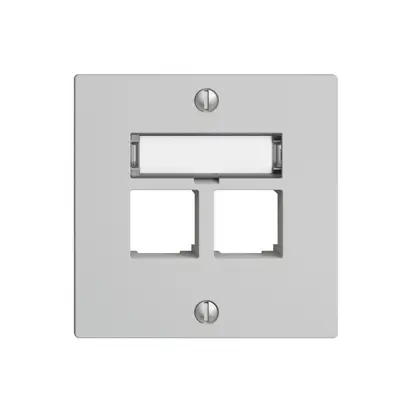 Kit di montaggio S-One EDIZIOdue F per 2×RJ45 diritto, grigio chiaro 