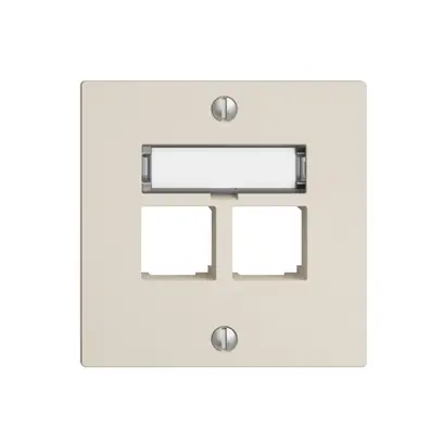 Kit di montaggio S-One EDIZIOdue F per 2×RJ45 diritto, crema 