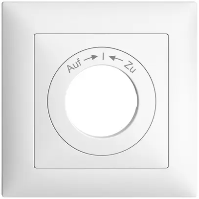 Kit frontal EDIZIOdue Auf->I<-Zu blanc 88×88mm pour contact pivotant 