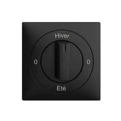 Kit front. 0-Hiver-0-Eté EDIZIOdue noir 60×60mm pour interr.rot 