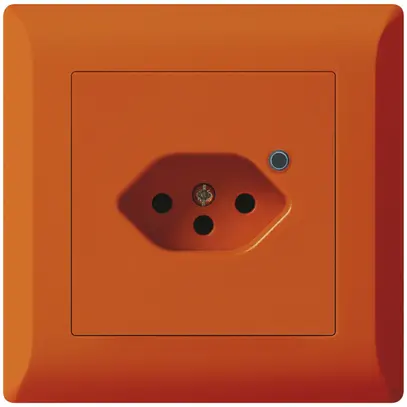 Prise ENC Hager kallysto.line 1×T13 illuminé C orange 