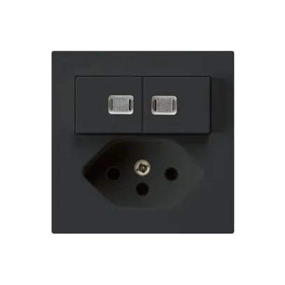 Combinazione luminosa INC 1/3+3/1P+T13 nero kallysto 2 lenti 