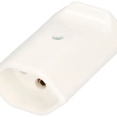 Presa mobile MAX HAURI T13, L+N+PE 10A 250V Ø8.5mm bianco 