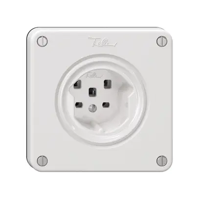 Presa NEVO, 1×T25, bianco 