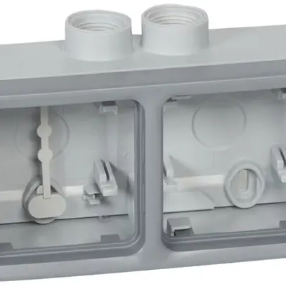Scatola AP PLEXO 3×1 grigio 