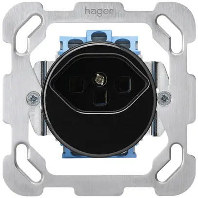 Insert pour prise ENC basico type 23 BM plaque de fixation bornes à vis noir 