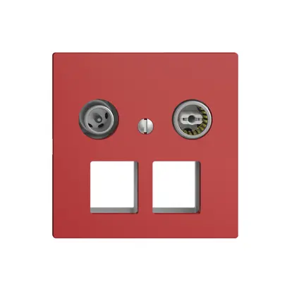 Prise multimédia 11dB Edue F, prise terminale/de passage, p.2×RJ45 Keystone, ber 