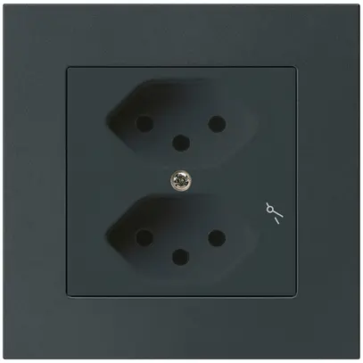 Prise ENC kallysto.pro 2×T13/1 noir avec sécurité enfants 