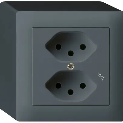 Prise AP kallysto 2×T13/1 anthracite 