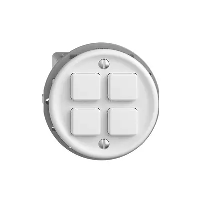 UP-Taster KNX STANDARDdue 4×mit LED RGB, mit Temperaturfühler, weiss 