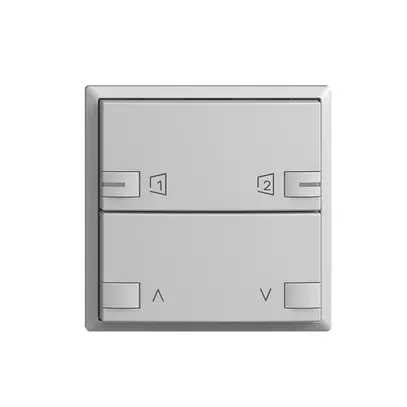 Plaque frontale EDIZIOdue zepAIR moteur 1C S1/S2 avec LED gris clair 