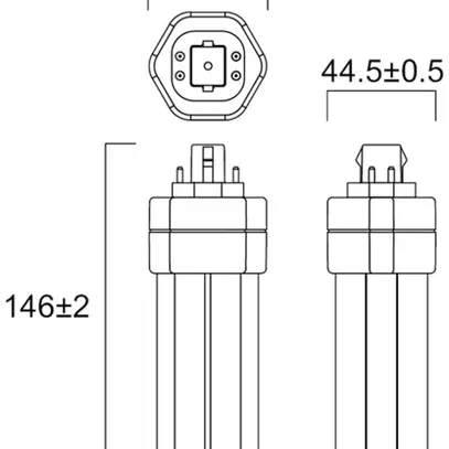 Lampada LED Sylvania ToLEDo Lynx GX24q-3 100V 16W 1760lm 4000K 146mm opale 
