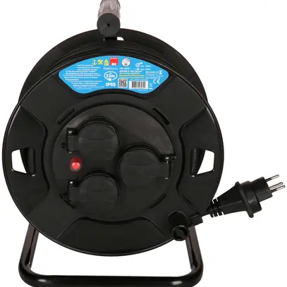 Enrouleur de câble MAX HAURI matière synth.230V 10A 3×T13 33m 3×1.5mm² IP55 noir 