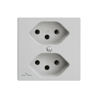 Prise ENC EDIZIOdue 2×T13 gris clair, 1×S 