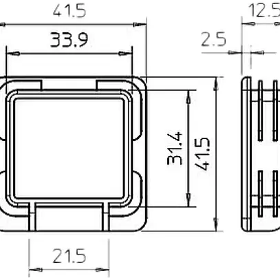 Capuchon Bettermann pour barre profilé 41×41mm orange 