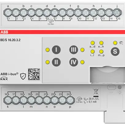 Ingresso binario KNX AMD ABB BE/S16.20.3.2 16-canali verifica del contatto 