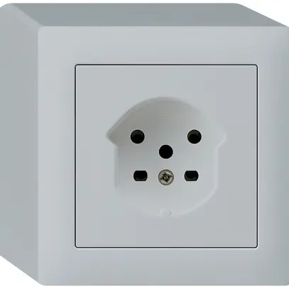 Prise AP kallysto T15 gris clair bornes à vis 