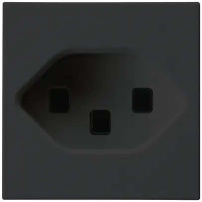 Presa INS Hager tipo 23 nero 45×45 con morsetti a innesto 