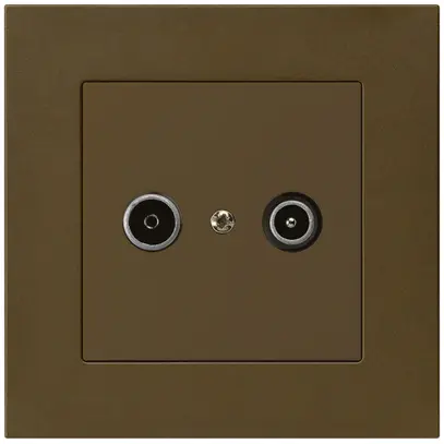 Prise de passage ENC kallysto.pro R/TV 23dB brun 