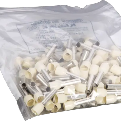 Embout de câble type A isolé 10mm²/18mm ivoire 