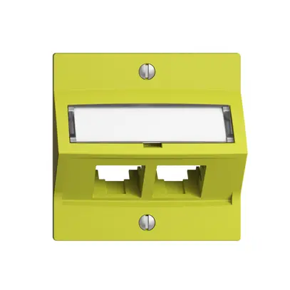 Kit de montage S-One EDIZIOdue F pour 2×RJ45 oblique, lemon 