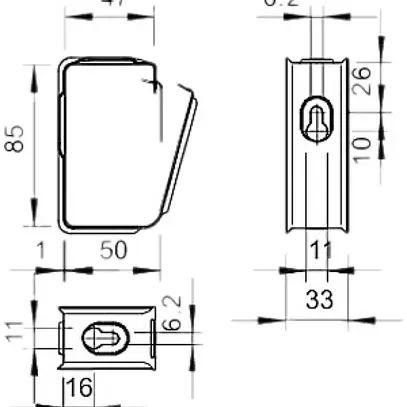 Sammelhalterung Bettermann 30×3×1.5mm² verzinkt 