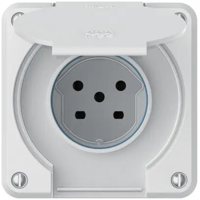 UP-Steckdose robusto 1×Typ 15 IP55 weiss 