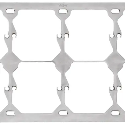 Plaque de fixation Hager 2×4 hor. 257×137mm 