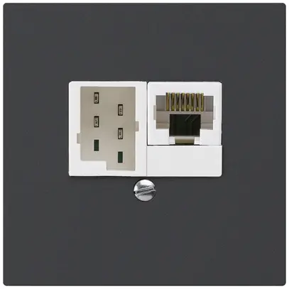 Scatola INC kallysto 1×RJ45u+1×TT83 nero 