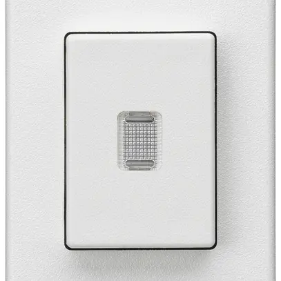 Poussoir INC Hager FLF 10A/250V 0/1L illuminé blanc 