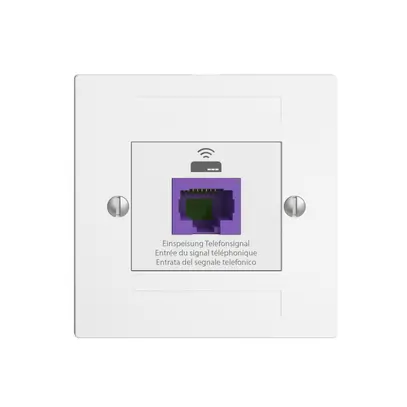 Rückführungsdose EDIZIOdue F 1×RJ45 f.Swisscom VoIP, 8 polig, UTP, weiss 