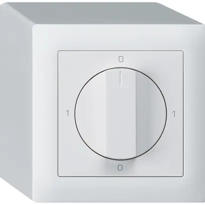 Interruttore rotativo AP kallysto 2/1L bianco 0-A-0-H con manopola 