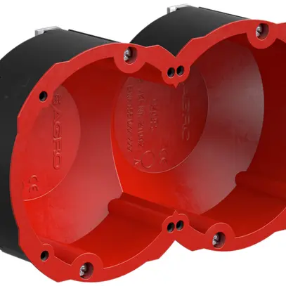Scatola per parete cava AGRO 90 2×1 Quickbox Ø83mm protezione al fuoco EI30-EI90 