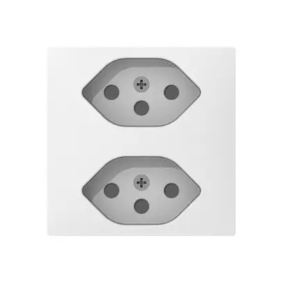 Prise Sidus E 2×T13 blanc 