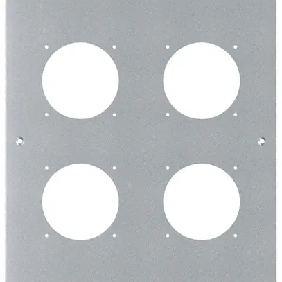 Placca d.montaggio INC robusto 4×2 alluminio, natura 