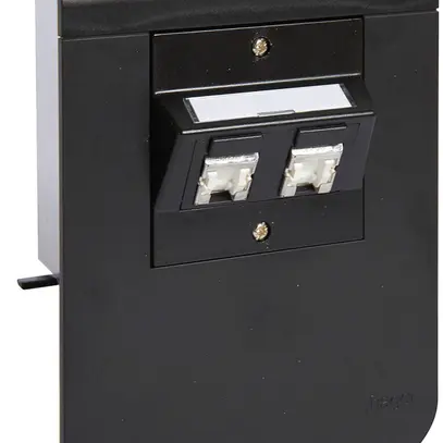 Support d'appareil Hager pour SL20080 noir, 2×cat.6 