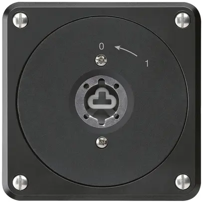 Contatto rotativo a chiave INC robusto nero senza coperchio/cilindro 1P p.combi 
