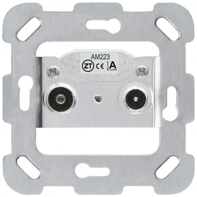 Inserto per presa antenna Hager R/TV montaggio F 23dB 2GHz 