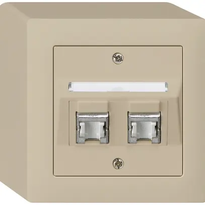 Presa AP kallysto cat.6 2RJ45/s beige 