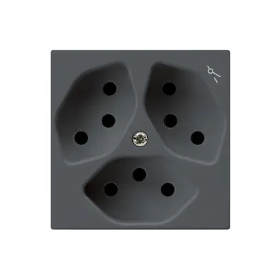 Presa INC kallysto 3×T13 antracite con protezione bambini 