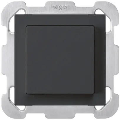 Pulsante INC kallysto CA nero con piastra di fissaggio 