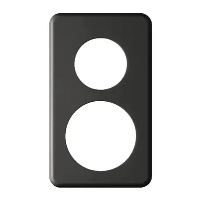 Plaque de recouvrement I-I 43+58mm noir 